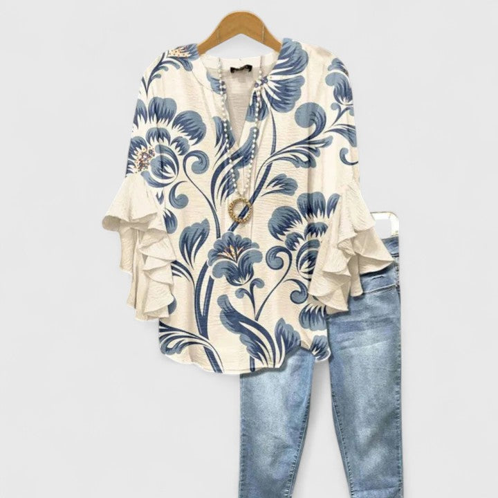 Elowen Rose — Lightweight Floral Print Blouse
