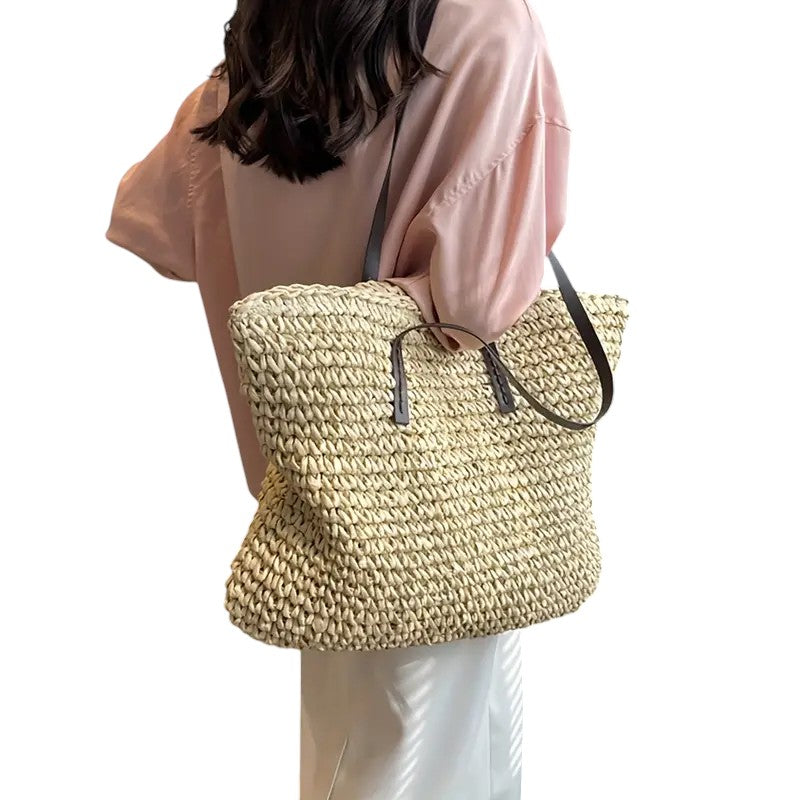 Roomy Woven Beach Tote