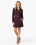 Nadine — Women’s Belted Collared Dress with Pockets