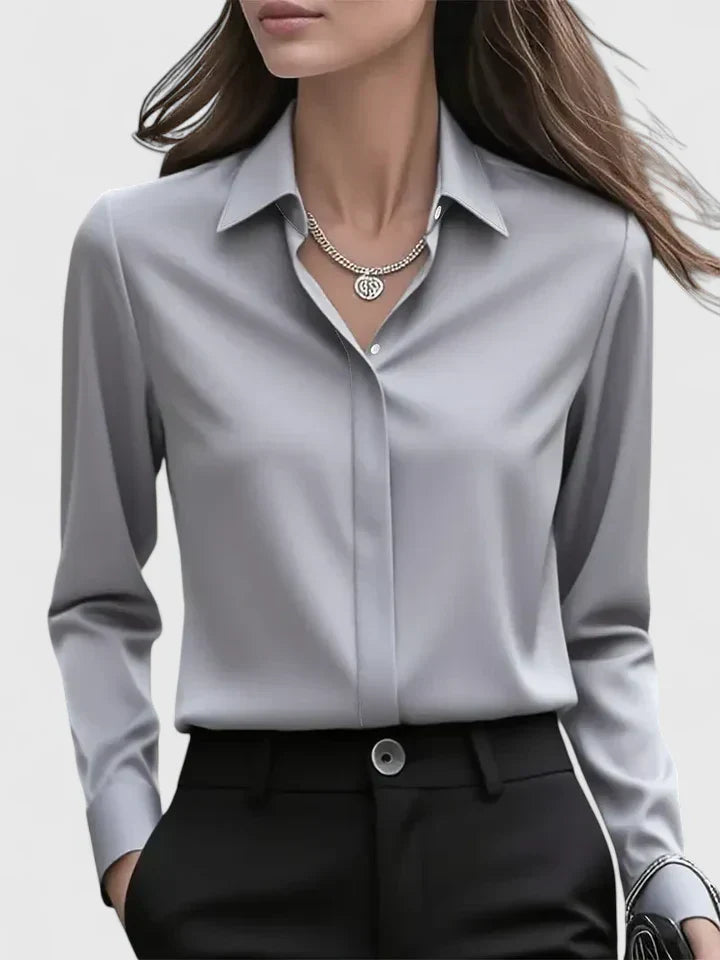 Melissa — Elegant Collared Button Top