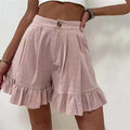 Pippa — High-Waist Ruffle Hem Shorts