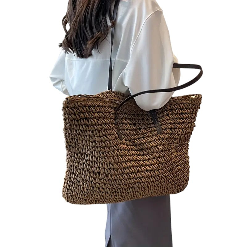 Roomy Woven Beach Tote