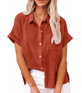 Mabel Rose — Short-Sleeve Button-Down Shirt