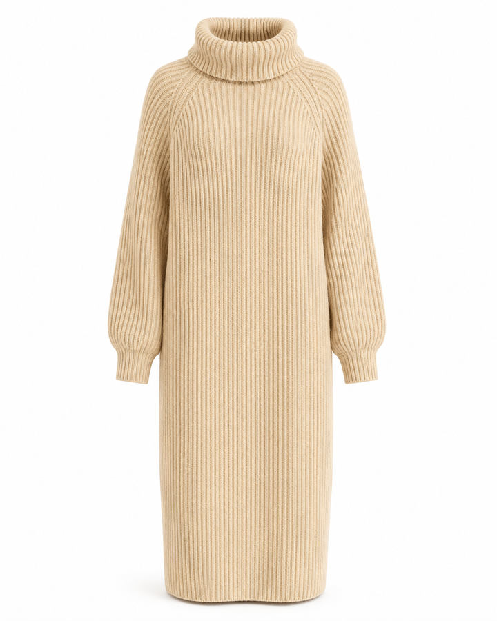 Sylvie — Roll-Neck Knit Sweater Dress