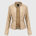Marcella — Faux Leather Biker Jacket