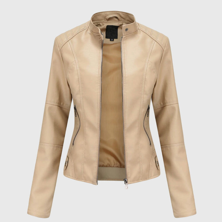 Marcella — Faux Leather Biker Jacket