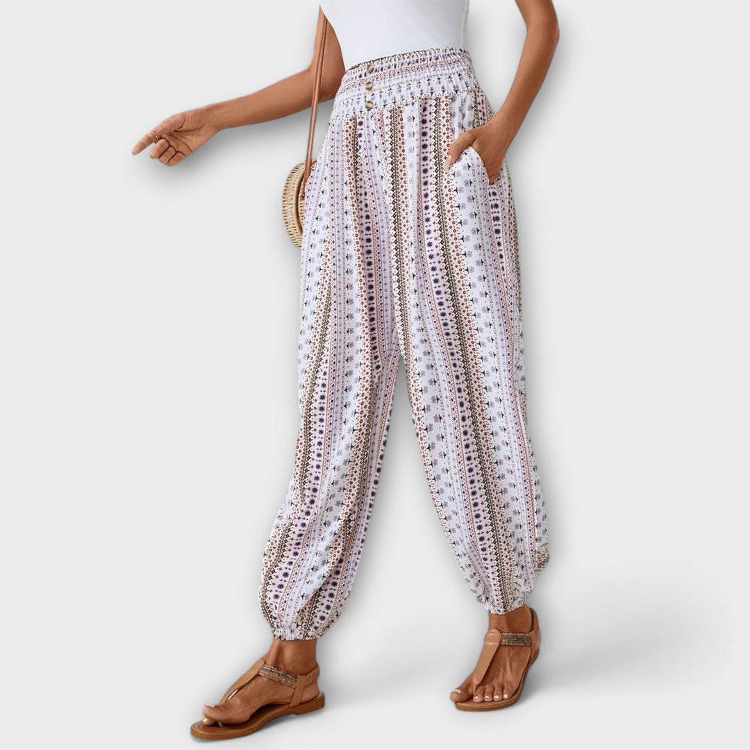 Saskia — Graphic Print Trousers
