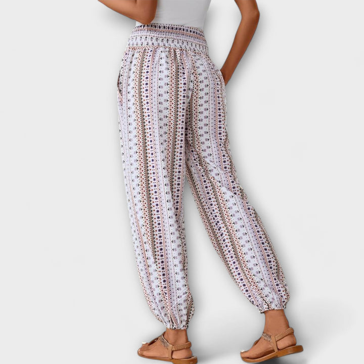 Saskia — Graphic Print Trousers