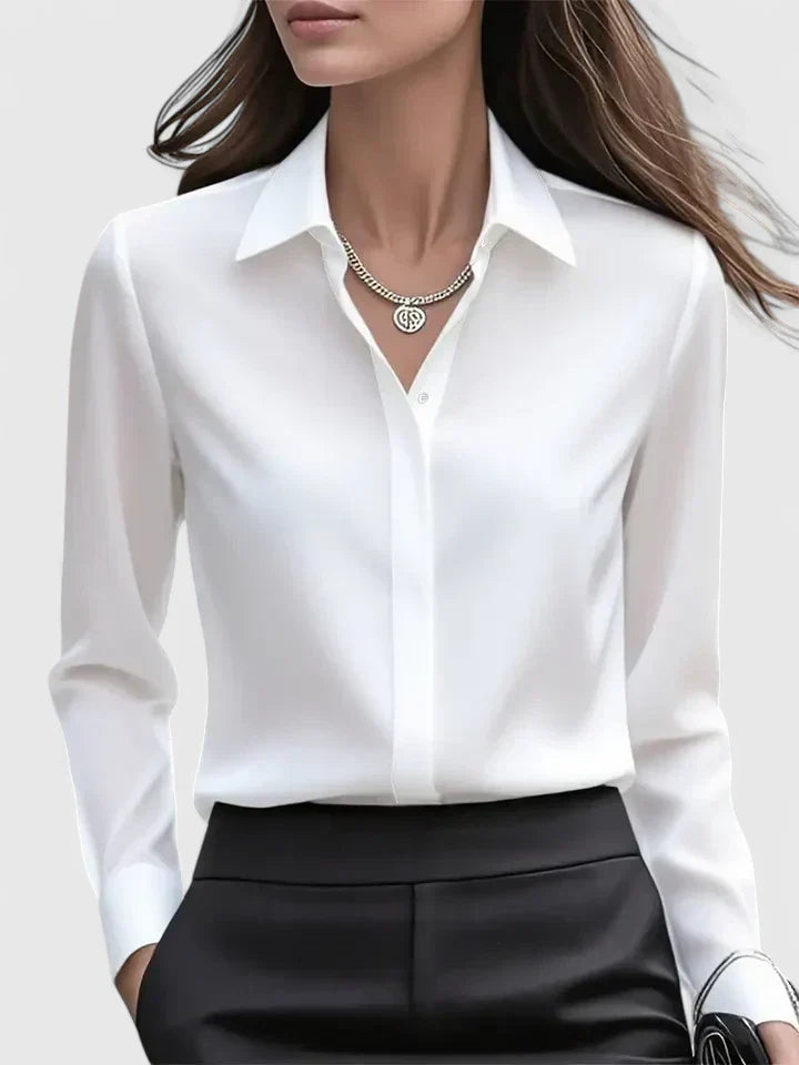 Melissa — Elegant Collared Button Top
