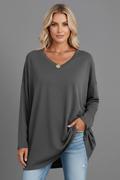 Hattie — V-Neck Long-Sleeve Top