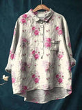 Marigold Rose — Button-Up Floral Blouse