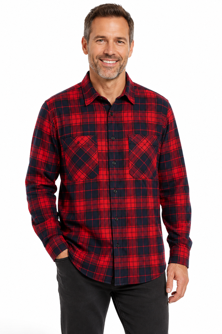 Barrett — Men’s Heavyweight Cotton Flannel Shirt