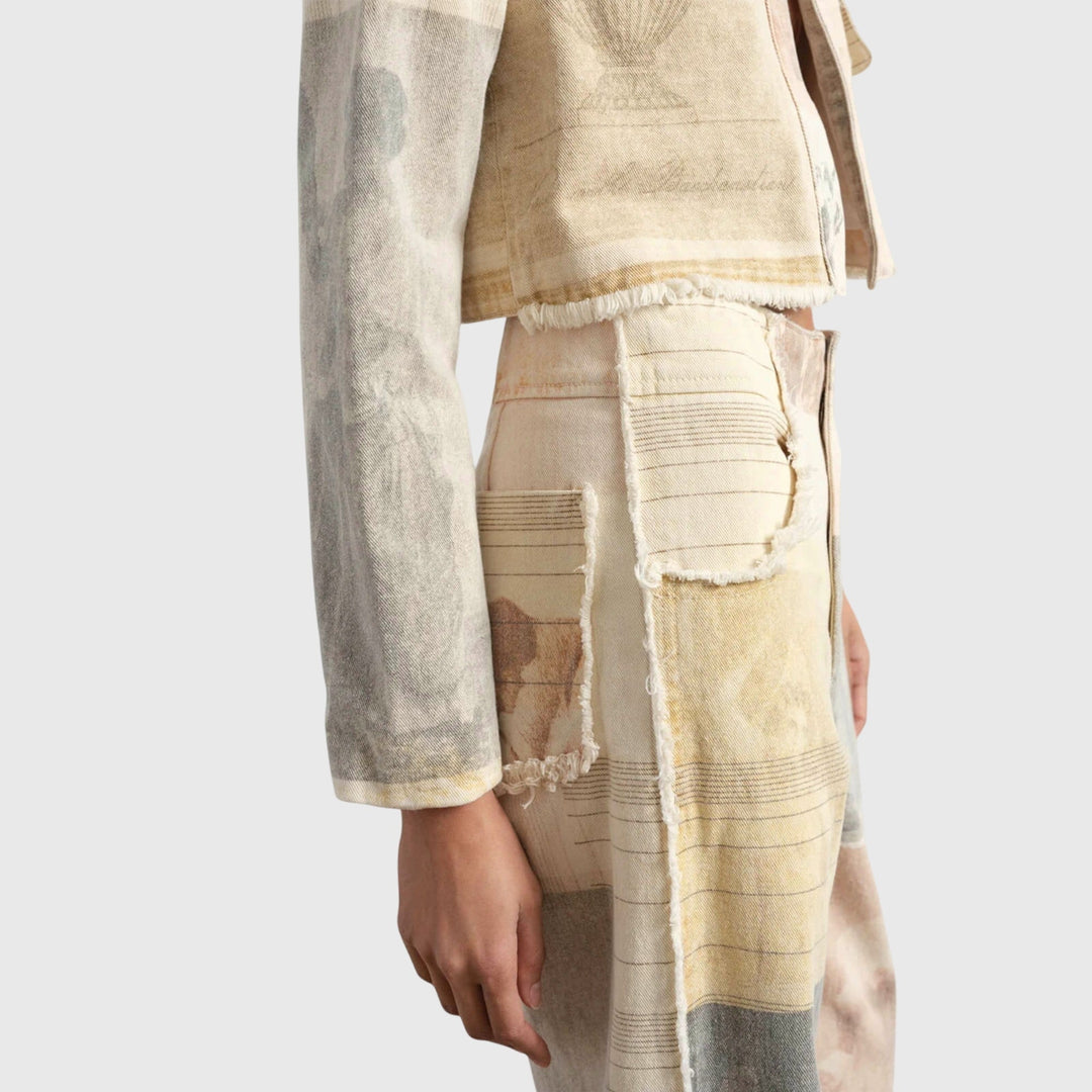 Alma — Wide-Leg Raw-Hem Jeans