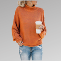 Lenora — High-Neck Draped Knit Jumper