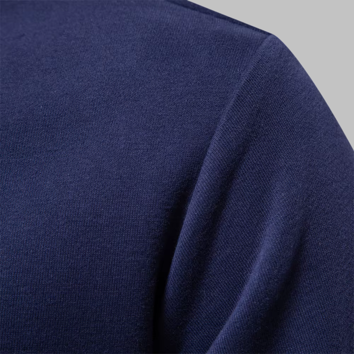 Grayson — Contrast-Collar Polo Sweater