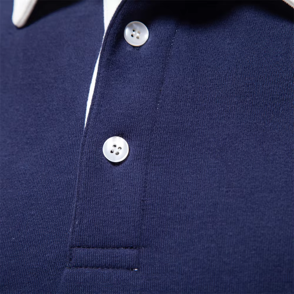 Grayson — Contrast-Collar Polo Sweater
