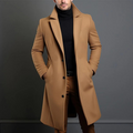 Ellis — Men’s Long Wool Stand-Collar Overcoat