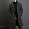 Ellis — Men’s Long Wool Stand-Collar Overcoat