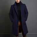 Ellis — Men’s Long Wool Stand-Collar Overcoat