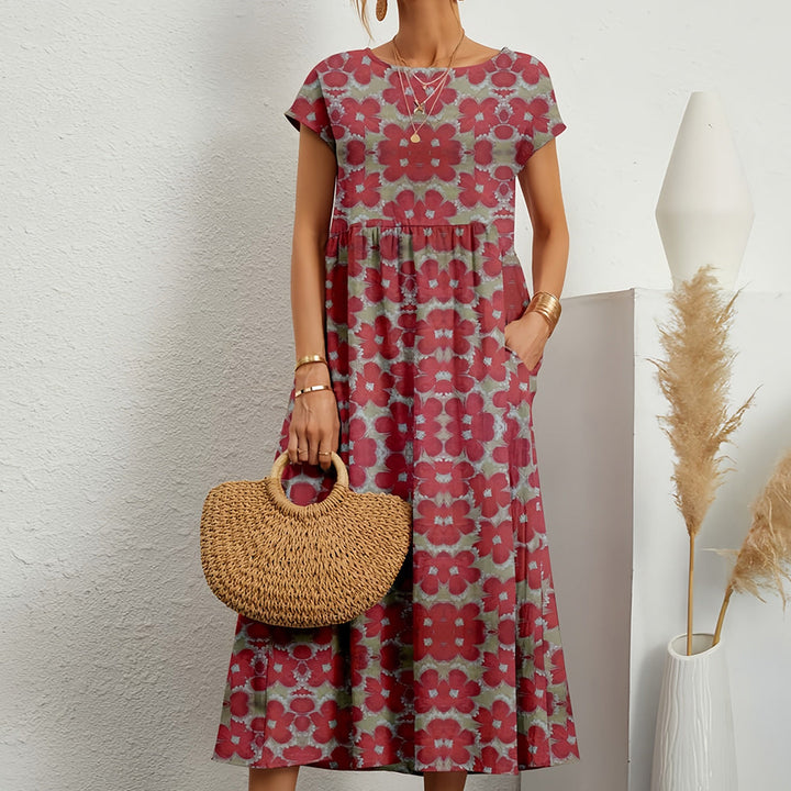 Cosette — Cotton-Linen Midi Dress