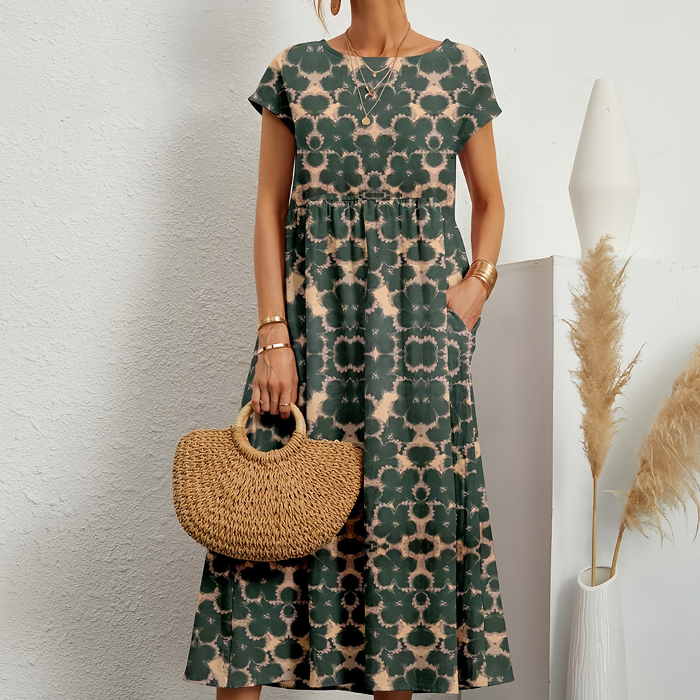 Cosette — Cotton-Linen Midi Dress
