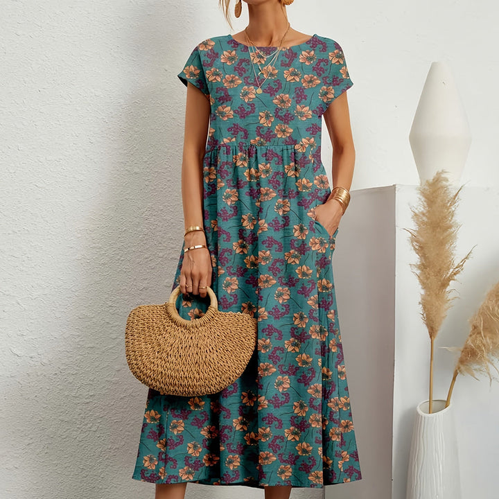 Cosette — Cotton-Linen Midi Dress