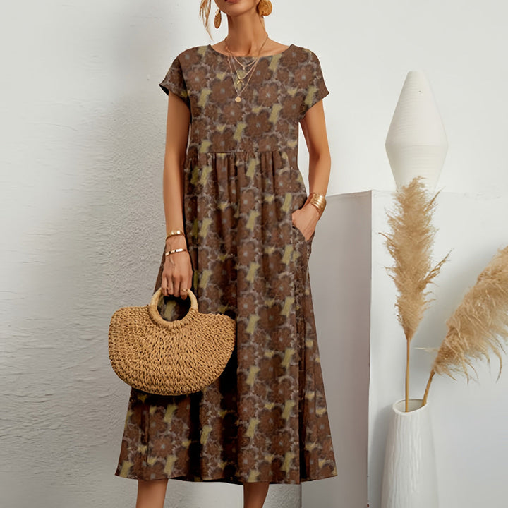 Cosette — Cotton-Linen Midi Dress