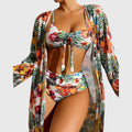 Sienna — Tropical High-Waisted Bikini & Cover-Up