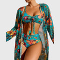 Sienna — Tropical High-Waisted Bikini & Cover-Up
