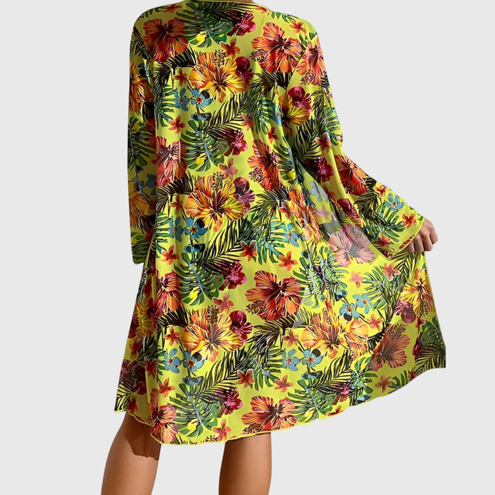 Sienna — Tropical High-Waisted Bikini &amp; Cover-Up