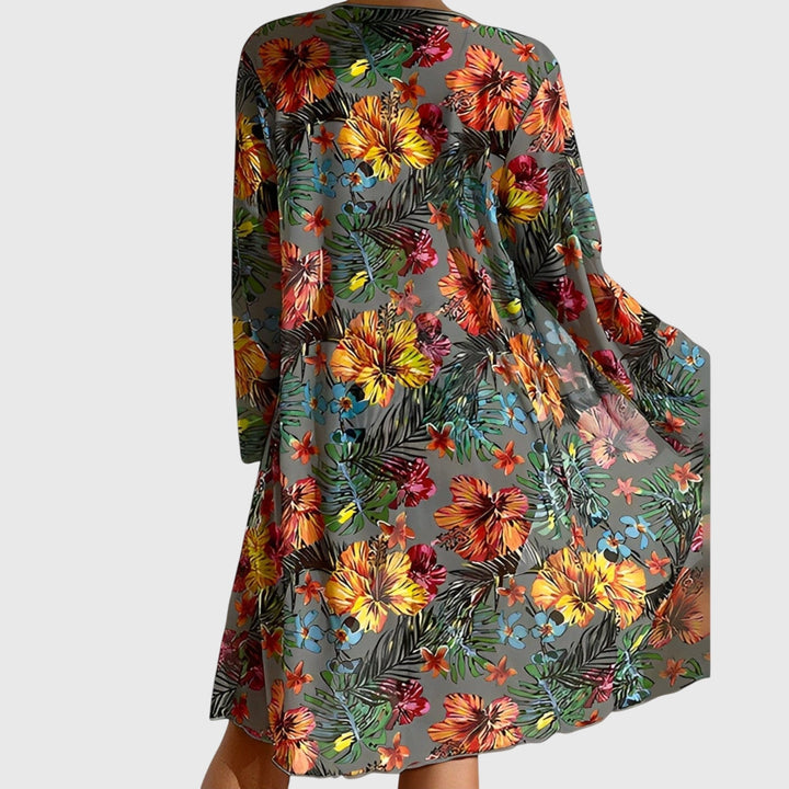 Sienna — Tropical High-Waisted Bikini &amp; Cover-Up