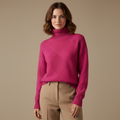 Lorelei — Women's Diamond-Knit Turtleneck Sweater