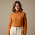 Lorelei — Women's Diamond-Knit Turtleneck Sweater