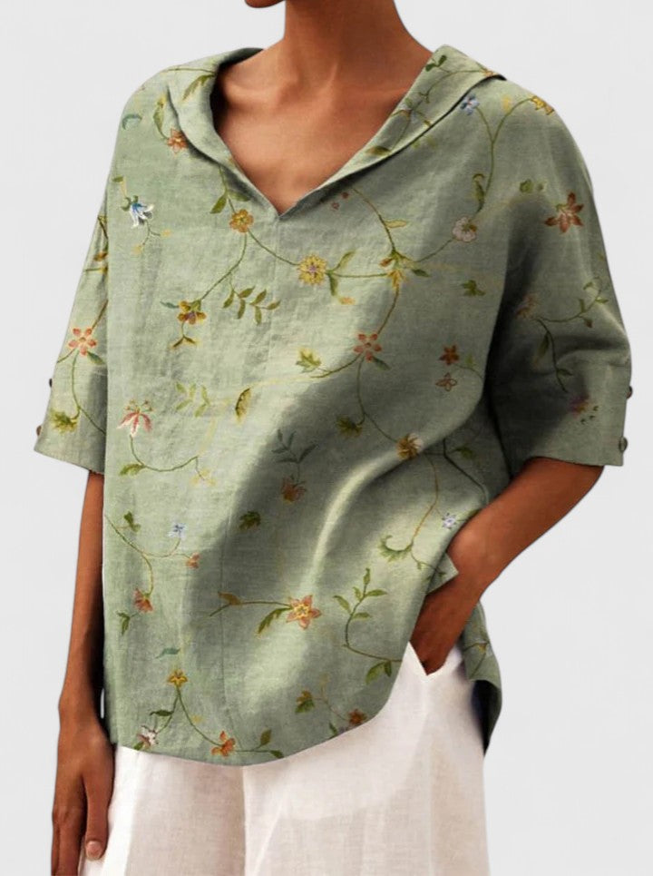 Rowena — Floral V-Neck Summer Top
