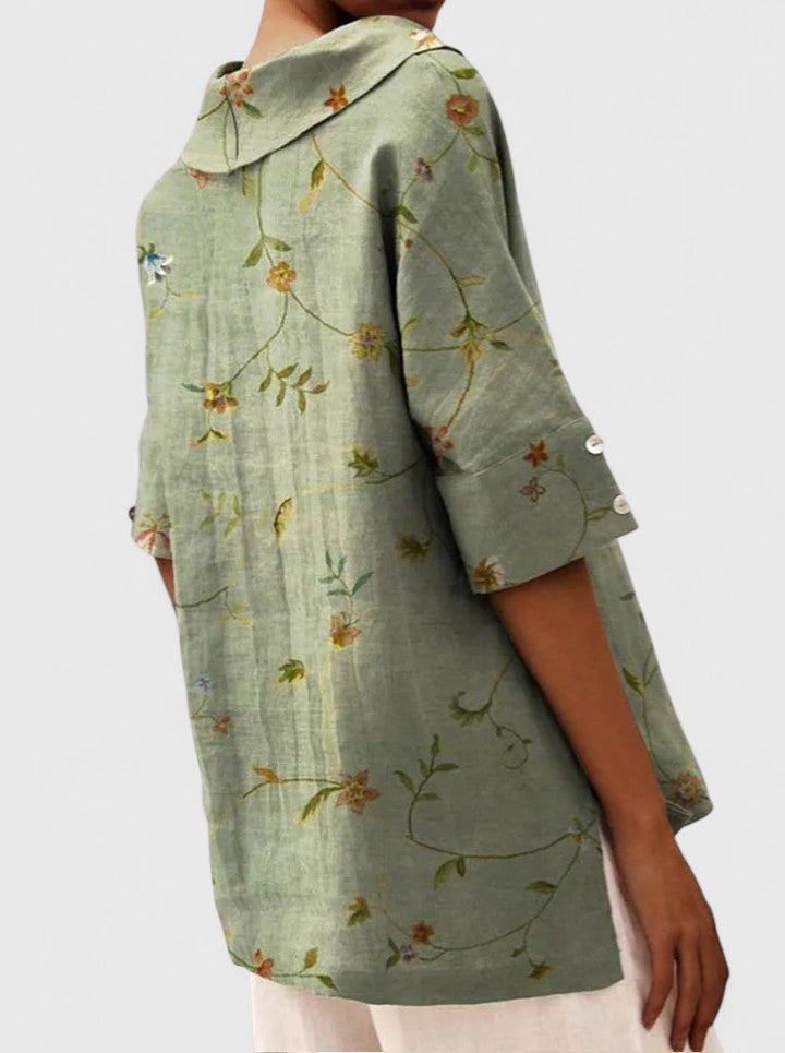 Rowena — Floral V-Neck Summer Top