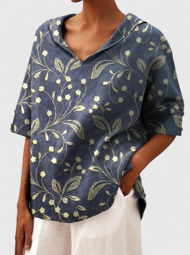 Rowena — Floral V-Neck Summer Top