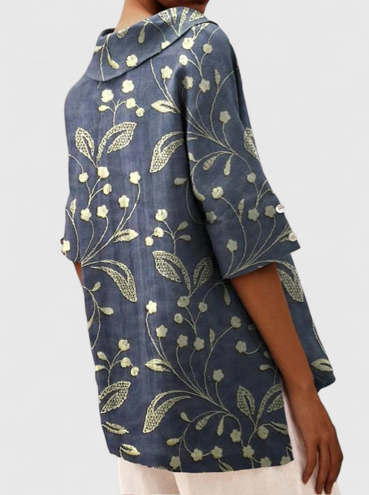 Rowena — Floral V-Neck Summer Top