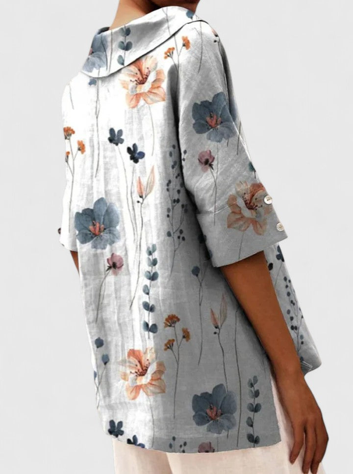 Rowena — Floral V-Neck Summer Top