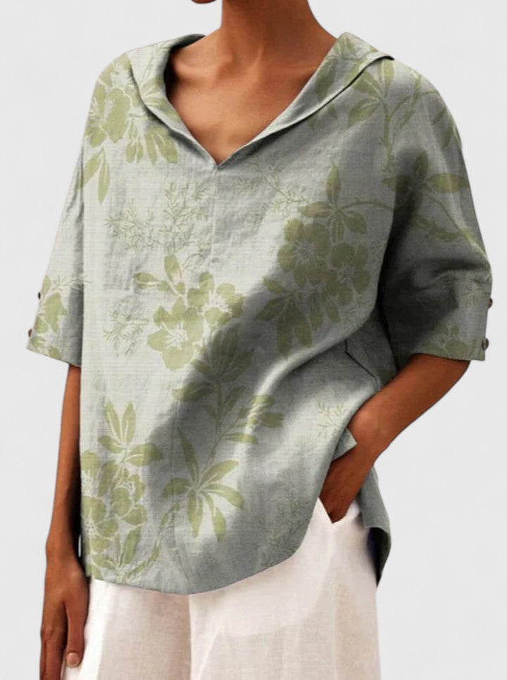 Rowena — Floral V-Neck Summer Top