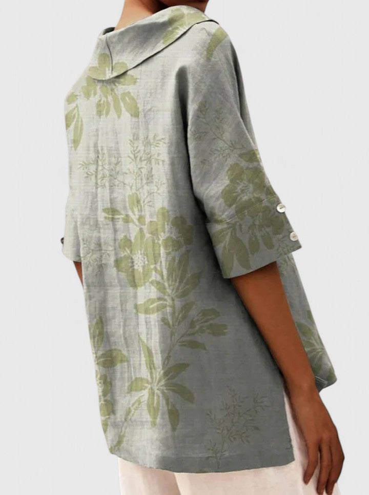 Rowena — Floral V-Neck Summer Top