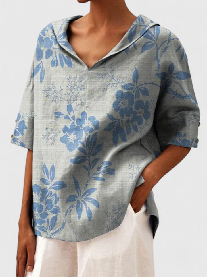 Rowena — Floral V-Neck Summer Top