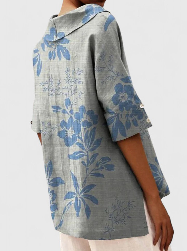 Rowena — Floral V-Neck Summer Top