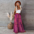 Zadie — Boho Floral Tiered Maxi Skirt