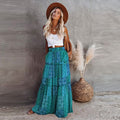 Zadie — Boho Floral Tiered Maxi Skirt