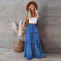 Zadie — Boho Floral Tiered Maxi Skirt