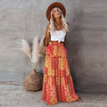 Zadie — Boho Floral Tiered Maxi Skirt