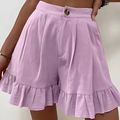 Pippa — High-Waist Ruffle Hem Shorts
