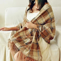 Halina — Women's Cashmere-Blend Check Scarf