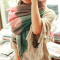 Halina — Women's Cashmere-Blend Check Scarf