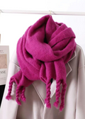 Emelina — Women's Cashmere-Blend Tassel Scarf